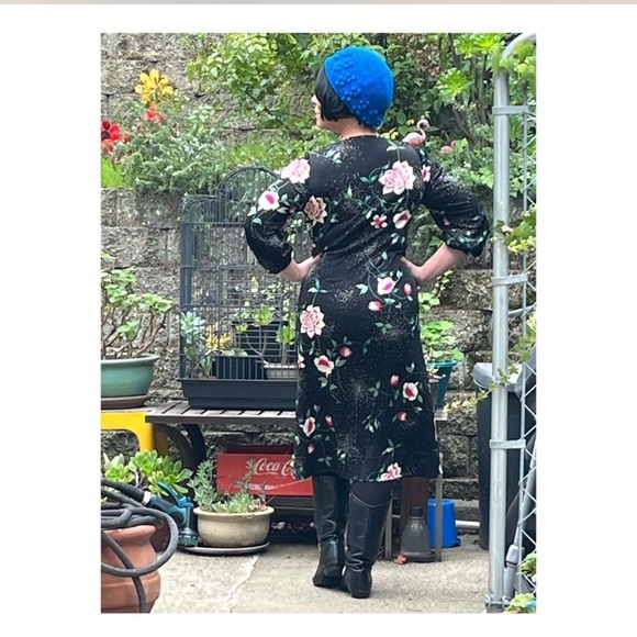 VINTAGE FLORAL NYLON DRESS | HANAE MORI - Picture 6 of 6